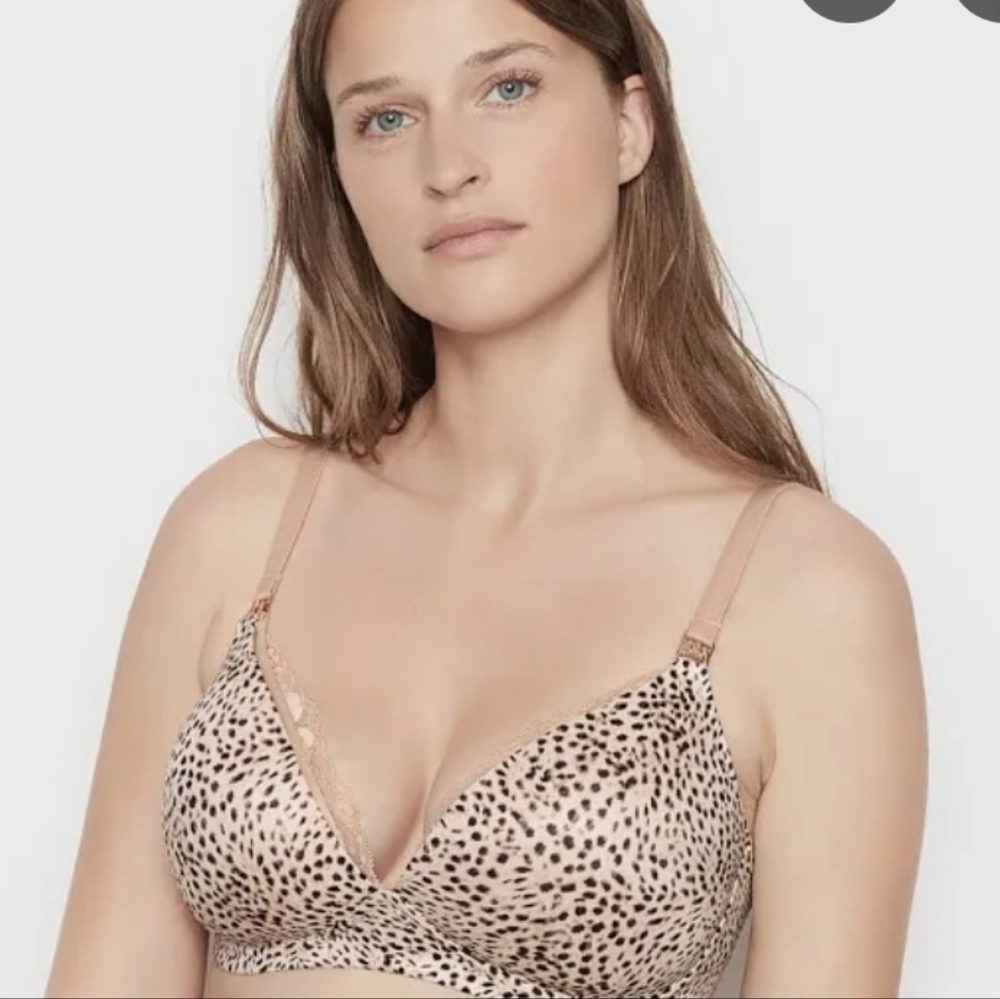 Victoria's Secret Leopard Print Nursing Bra 32DD